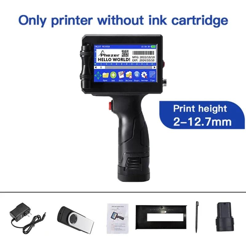 Quick Print Handheld Inkjet Label Printer By Phezer - Handheld-Printer.com