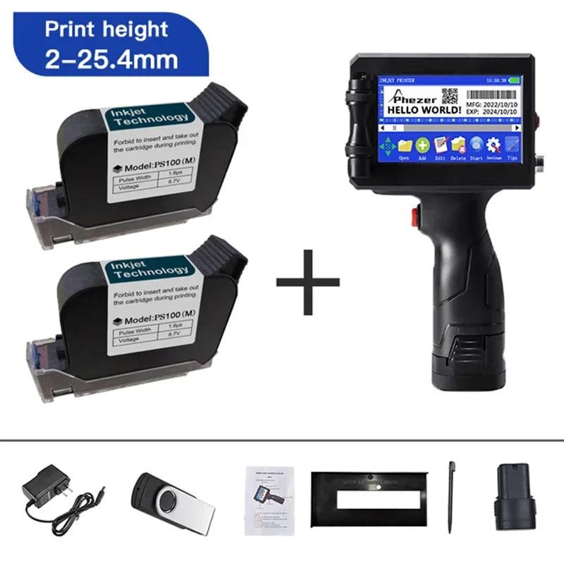 Quick Print Handheld Inkjet Label Printer By Phezer - Handheld-Printer.com