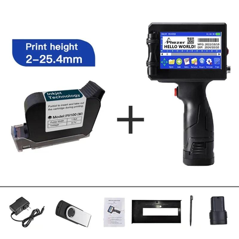 Quick Print Handheld Inkjet Label Printer By Phezer - Handheld-Printer.com