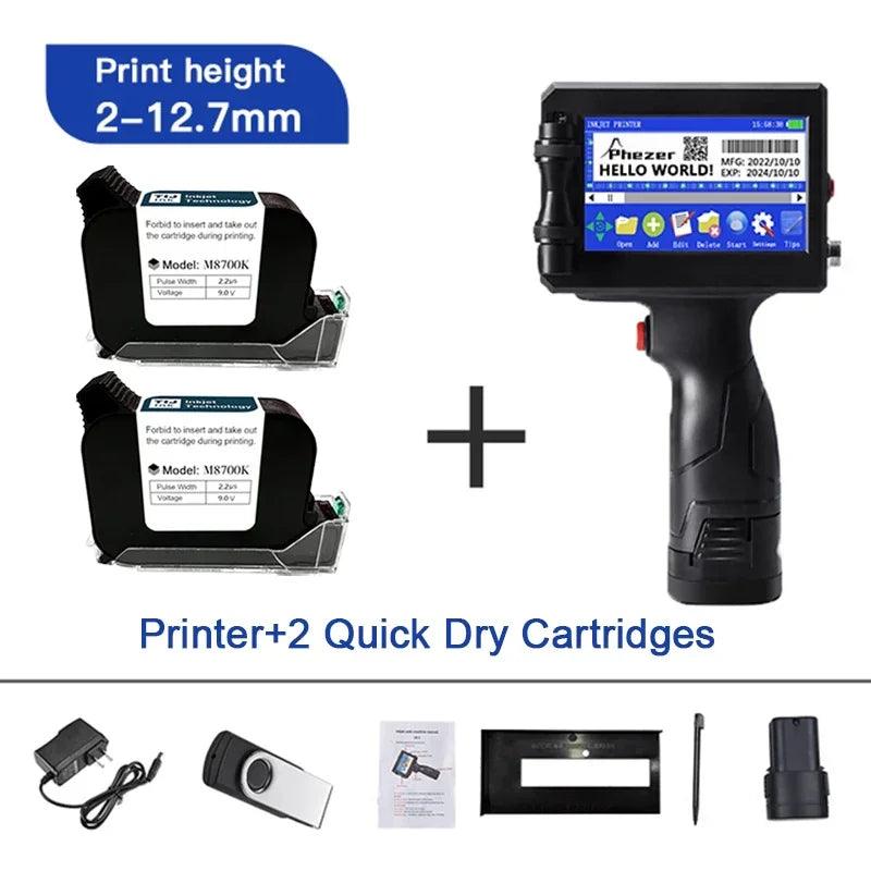 Quick Print Handheld Inkjet Label Printer By Phezer - Handheld-Printer.com