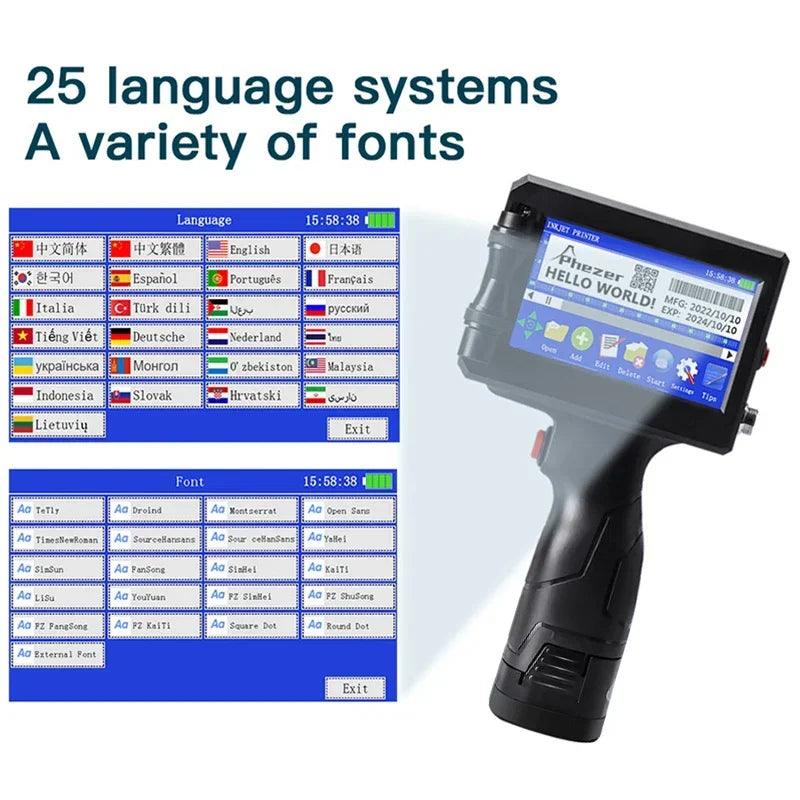 Quick Print Handheld Inkjet Label Printer By Phezer - Handheld-Printer.com